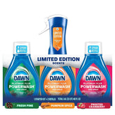Dawn Platinum Plus Powerwash Dish Spray Bottle Set, Seasonal Variety Pack, 1 Spray Bottle + 2 Refills, 48 fl. oz. - USA MEGA SHOP