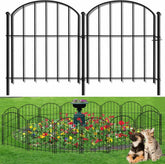 Decorative Garden Fence , 10 Pack Rustproof Metal No Dig Fence Animal Barrier for Dog, Arched Flower Bed Edging Ornamental Wire Border Panel Fencing for Yard Patio Outdoor Decor - USA MEGA SHOP
