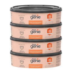Diaper Genie Clean Laundry Scent Round Refill 4-pack, 1080-count, Plus 2 Carbon Filters - USA MEGA SHOP