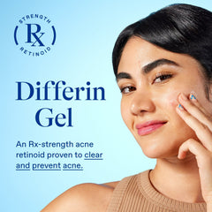 Differin Prescription-Strength Retinoid Acne Treatment Gel for Face with 0.1% Adapalene, Clears & Prevents Acne, Fragrance-Free, 15g Tube (PACK OF 2 )