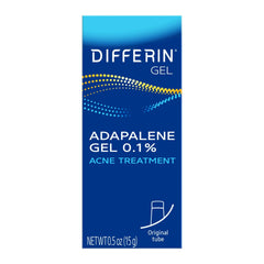 Differin Prescription-Strength Retinoid Acne Treatment Gel for Face with 0.1% Adapalene, Clears & Prevents Acne, Fragrance-Free, 15g Tube (PACK OF 2 )