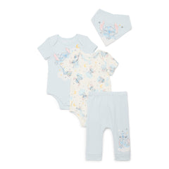 Disney Baby Wishes and Dreams Character Baby Layette Newborn Essentials Gift Set, 4-Piece