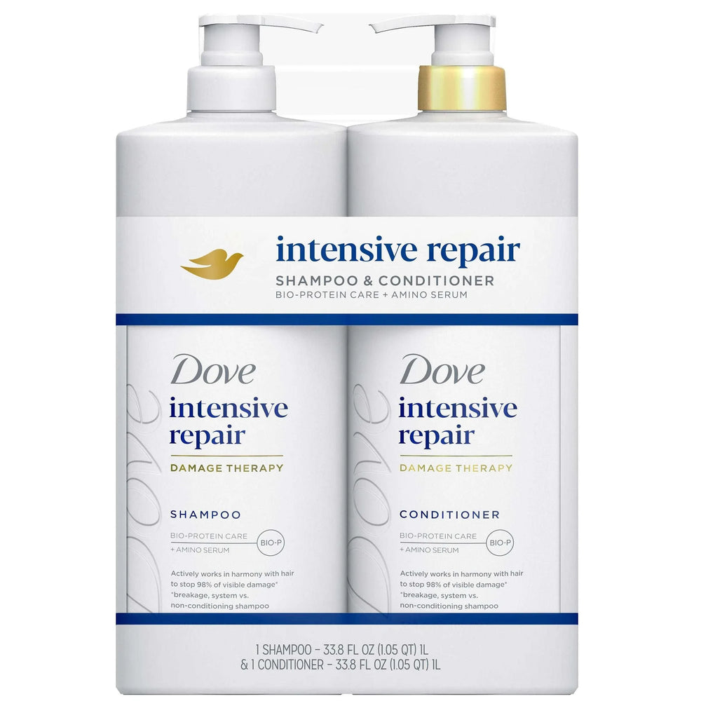 Dove Intensive Repair Damage Therapy Shampoo & Conditioner Set, 33.8 fl oz - USA MEGA SHOP