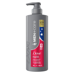 (3 PACK ) Dove Men+Care Limited Edition FIFA Shampoo & Conditioner Seal Hydration & Strengthen Hair All Star Comfort, 18 fl oz