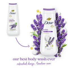 Dove Relaxing Body Wash for Women Lavender Oil & Chamomile Cleanser, 20 oz