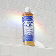 Dr. Bronner's Magic Soap - Peppermint- Pure-Castile Liquid Soap - 16 fl oz – for Face, Body Wash, Hands