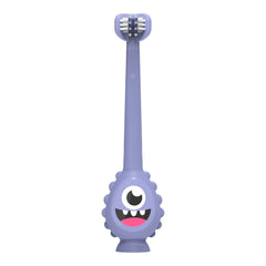 Dr. Brown's ToothScrubber Toothbrush, 3-Sided, Color Changing Bristles, Suction Base, Purple, 1-4Y