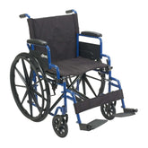 DriveMedicalBlueStreakManualWheelchairwithFlip-BackDeskArmsandSwing-AwayFootrests-SteelFrame-20i_5533_1 - USA Mega Shop