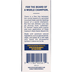 Duke Cannon Best Damn Beard Oil for Men, Redwood, 1 oz