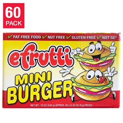 E.Frutti Gummi Mini Burger, 60-count