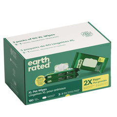 Earth Rated XL Hypoallergenic Pet Wipes, 60-count each, 3-pack