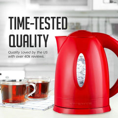 OVENTE Electric Kettle 1.7 Liter – BPA-Free Cordless Hot Water Kettle – Black (KP72B)