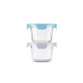 Ello Color Lock Clear Glass Leak-Proof Food Storage Container (2 Count)