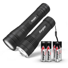 Energizer Flashlight Combo Pack, High Powered 1,000 Lumen Metal Torch Light and Bright 300 Lumen Mini Tactical EDC Flashlight, for Emergency, Camping, Running and Hunting, Batteries Included - USA MEGA SHOP