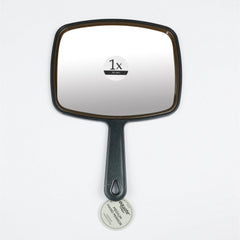 Equate Medium Hand Face Mirror, Black, Size 10.6" x 7.6" x 0.3", 1 Count
