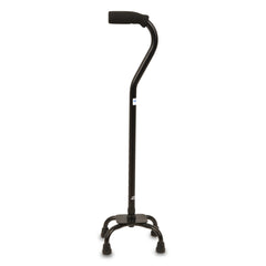 Equate Quad Walking Cane with Small Base – Height Adjustable, 300 lb Capacity