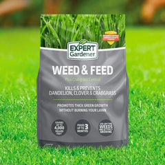 Expert Gardener Weed & Feed Plus Crabgrass Control, Lawn Fertilizer 18-0-1, 12 lb. Prevents up to 5 Months