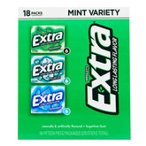 Extra Sugar Free Chewing Gum, Mint Variety Pack, 15 Sticks, 18-Count - USA MEGA SHOP