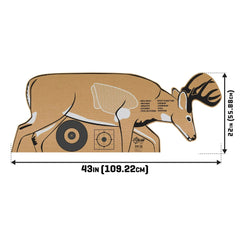 Ez Aim Cardboard Deer Shooting Target, Folded
