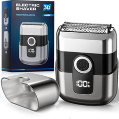 FDDAI Electric Razor for Men Rechargeable – Compact Foil Shaver with 8000RPM Motor, IPX7 Waterproof, USB C Cordless Beard Trimmer – Portable Mini Electric Shaver for Travel, Face & Head