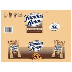 Famous Amos Chocolate Chip Cookies, Bite Size, Pouches, 42 ct./2 oz.