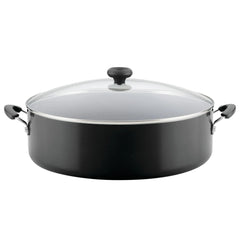Farberware Easy Clean 14 Inch Nonstick One-Pot / Stockpot / Dutch Oven Family Braising Pan with Lid, Dishwasher Safe, Black