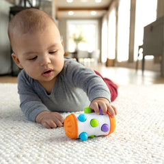 Fat Brain Toys Rolio - Sensory Tummy Time and Rattle Toy, Ages 6 Months +