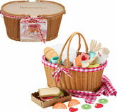 Fisher-Price Wooden Picnic Basket and Food Pretend Play Set for Preschool Kids, 31 Pieces - USA MEGA SHOP