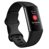 Fitbit Charge 6 Small Fitness Watch, Black Aluminum Case with Obsidian & Frost White Bands - USA MEGA SHOP