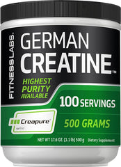 Fitness Labs German Creatine Monohydrate Powder | 500 Grams | Creapure Fitness Supplement | 100 Servings