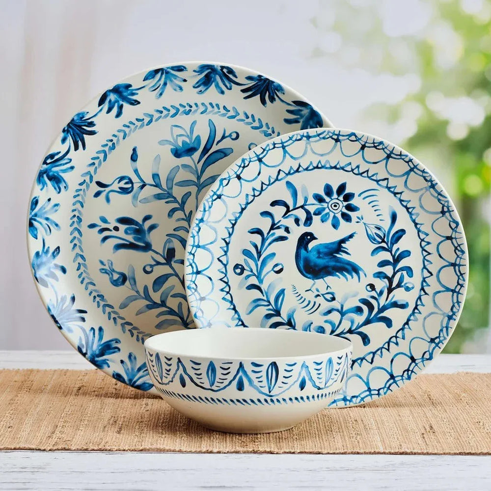 Fitz and Floyd Sicily Blue 12-piece Dinnerware Set - USA MEGA SHOP