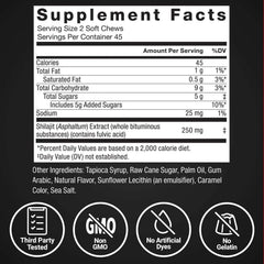 Force Factor Supreme Shilajit Soft Chews, 90 ct.