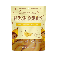 Fresh Bellies Banana-Fana-Fofana Freeze-Dried Toddler Snack, 0.75 oz, Resealable Pouch, 3 Ingredients, Vegan, Gluten-Free