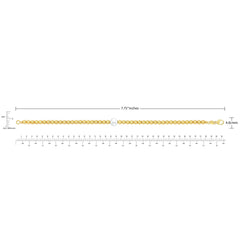 Freshwater Cultured 7.5-8mm Pearl Bracelet With 14kt Yellow Gold Clasp