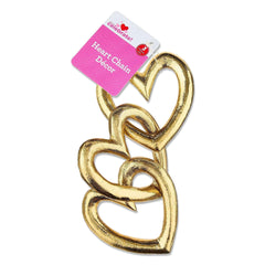 Heart Chain Decoration, Gold, 4", Valentine's Day by Way To Celebrate