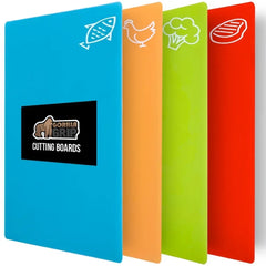 GORILLA GRIP Cutting Board, Flexible, Durable Plastic Chopping Mats, 15x12, Multicolor