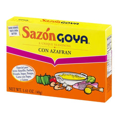 GOYA Sazon with Azafran Seasoning Mix, 8 Packets, 1.41 oz Box - USA MEGA SHOP