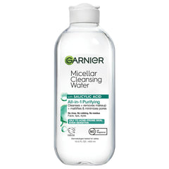 Garnier SkinActive Micellar Cleansing Water All in 1 Salicylic Acid Pore Minimizer Makeup Remover, Face Cleanser, 13.5 fl oz
