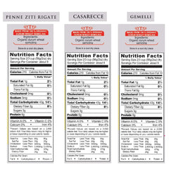 Garofalo, Organic Pasta, Variety Pack, 17.6 oz, 6-Count