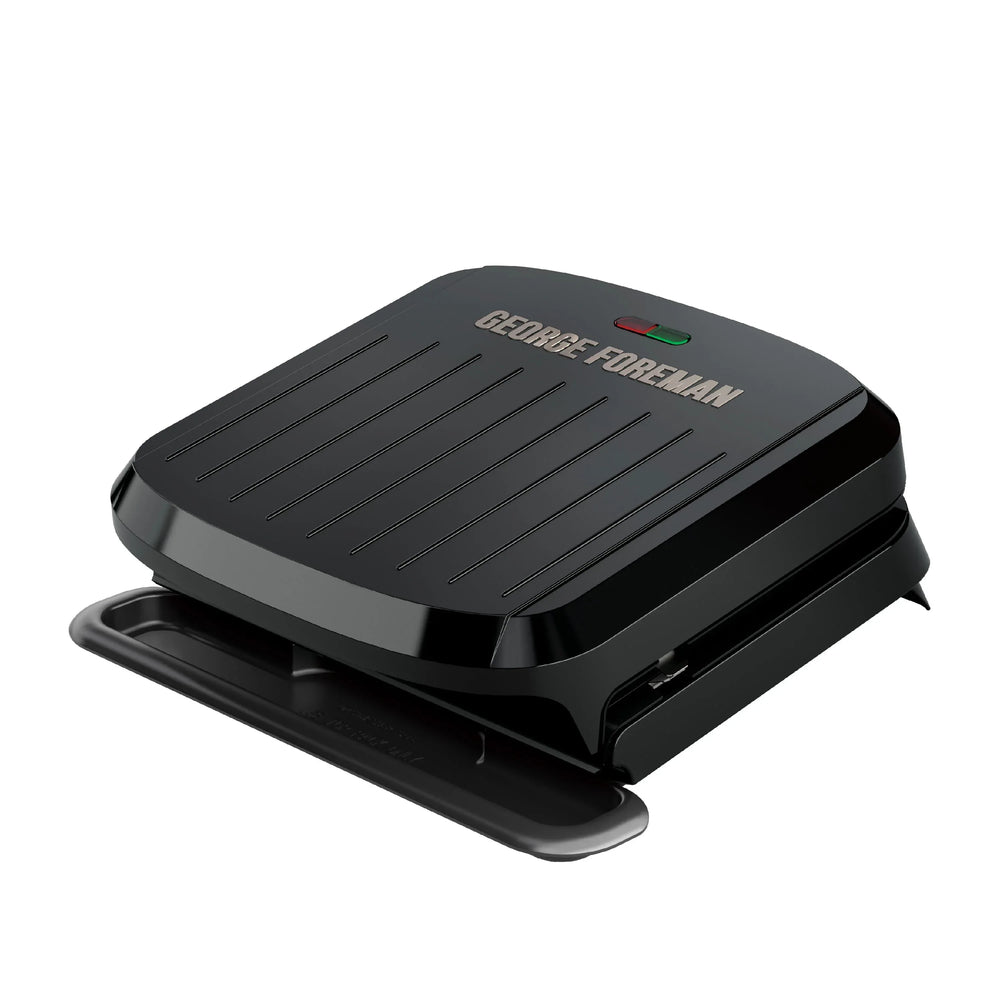 George Foreman 4-Serving Non-Stick Removable Dishwasher Safe Plates, Grill and Panini Maker, Durable Easy-to-Clean Plastic Housing - USA MEGA SHOP