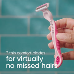 Gillette Female Venus Simply3 Dragonfruit Women's Disposable Razors, 4 Count, Multi-color