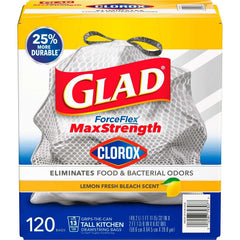 Glad ForceFlex Tall Kitchen Trash Bags With Clorox, Lemon Fresh Bleach Scent 13 gal., 120 ct. - USA MEGA SHOP