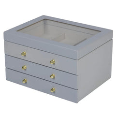 Glass Lift Top Jewelry Box