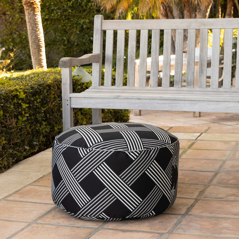 Global Grid Pouf - USA MEGA SHOP