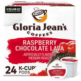 Gloria Jean'S Raspberry Chocolate Lava Coffee, Keurig K-Cup Pod, 24 Count - USA MEGA SHOP