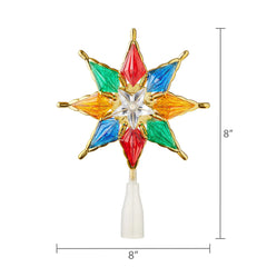 Gold-Trim Star LED Christmas Tree Topper, 8", by Holiday Time