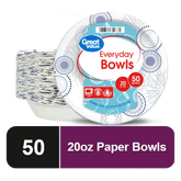 Great Value Everyday Disposable Paper Bowls, 20 oz, 50 Count - USA MEGA SHOP