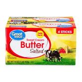 Great Value Sweet Cream Salted Butter Twin Pack, 16 oz, 8 Sticks - USA MEGA SHOP