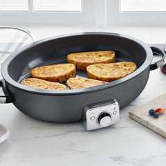 GreenPan Elite Ceramic Nonstick Oval Electric Skillet, 5.5 qt.