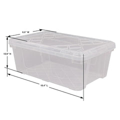 Greenmade InstaView 13 Quart Clear Plastic Stackable Storage Bins, 8-pack